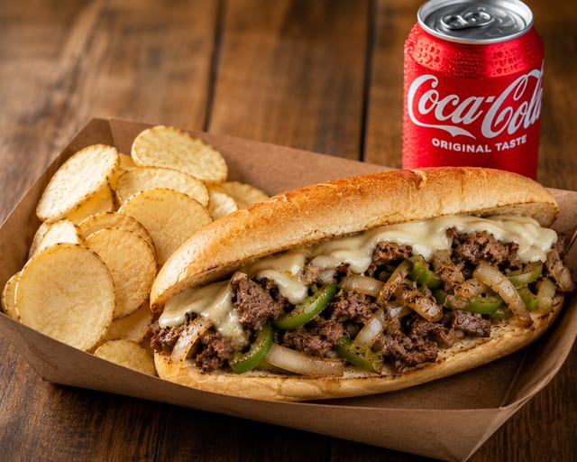Mediterranean Philly Cheesesteak.