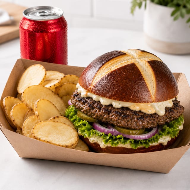 Croissant Gyro Burger.